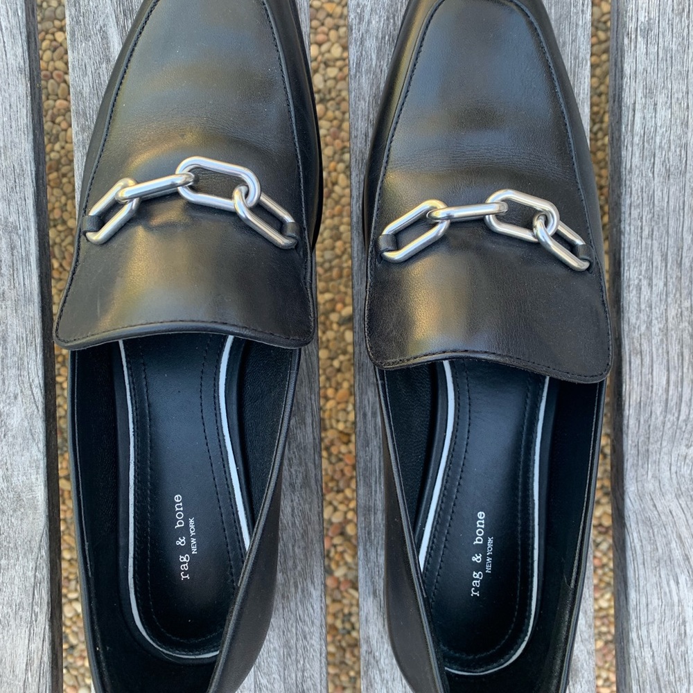 Rag & Bone Aslen black leather loafers - new - 38.5 - Picture 6 of 6